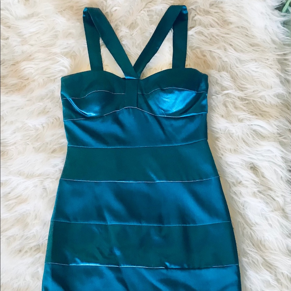 Teal Blue Cocktail Dress
